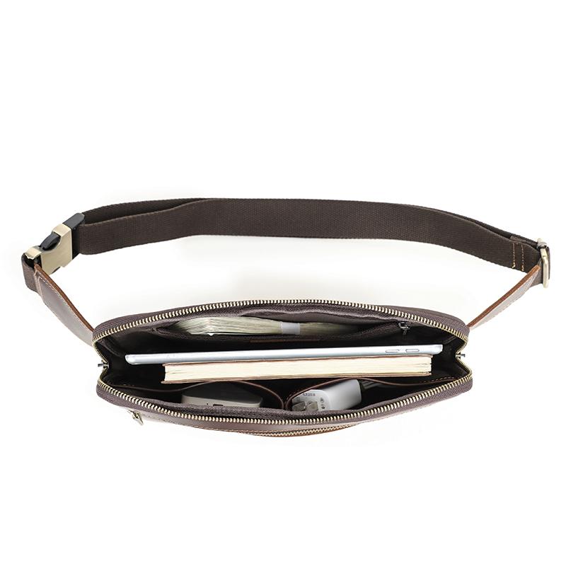 Мужская сумка через плечо из натуральной кожи CONTACT'S, новый стиль 2025 года, мужские поясные сумки для iPad 7,9 дюйма, мужская дорожная сумка для денег, поясные сумки через плечо