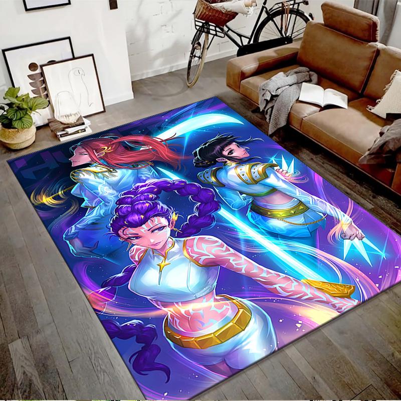1pc KPop Demon Hunters3 Design Printed Area Rug Carpet for Bedroom Living Room Home Decor Rugs Mat Non Slip Mat Rug for Bedside