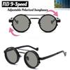 Солнцезащитные очки с регулируемой степенью затемнения ND, 9 скоростей, поляризационные, вращающиеся, светопоглощающие, УФ-защита, персонализированные поляризационные солнцезащитные очки