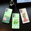 Т-Лягушка К-Милая Мягкий Силикон Черный Чехол для Телефона Для Samsung Galaxy A73,A72,A71,A70,A53,A52,A51