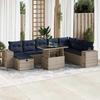 VidaXL Garden Lounge Set with Cushions 9pcs Brown Wicker Acacia, Outdoor Sofa Set, Garden Lounge, 3327961
