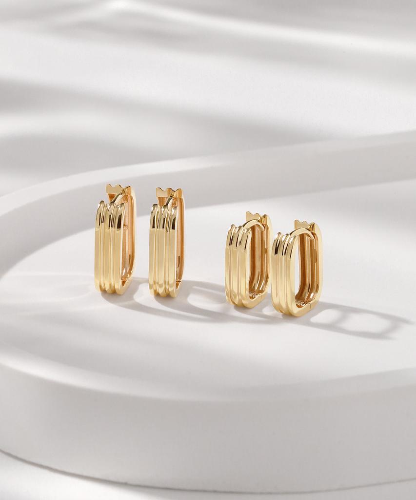 Mcel 14K Ceracube Ring Earrings