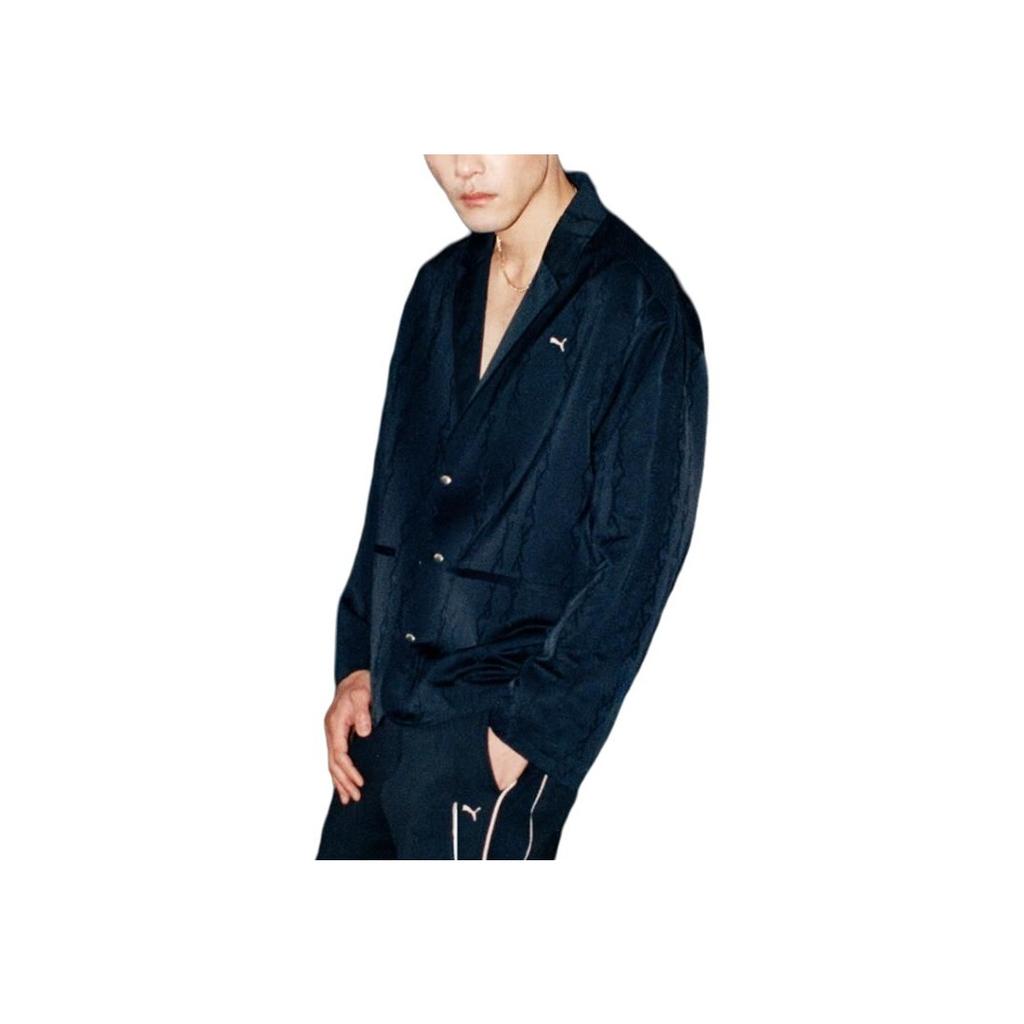 Puma X Phantaci T7 Тканый Блейзер Модный Простой Флисовый Теплый Костюм Унисекс блейзеры Черный 631401-01