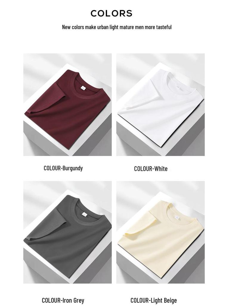 Women's Double-Sided Mercerized Cotton Slimming T-Shirt: Cool, Breathable, Plus Size, Regular Shoulder, Round Neck, Short Sleeve, Summer Wear.