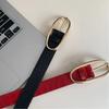 PU Jeans Belt Red Women's Waistband Casual Needle Buckle Belt  Decoration Belt