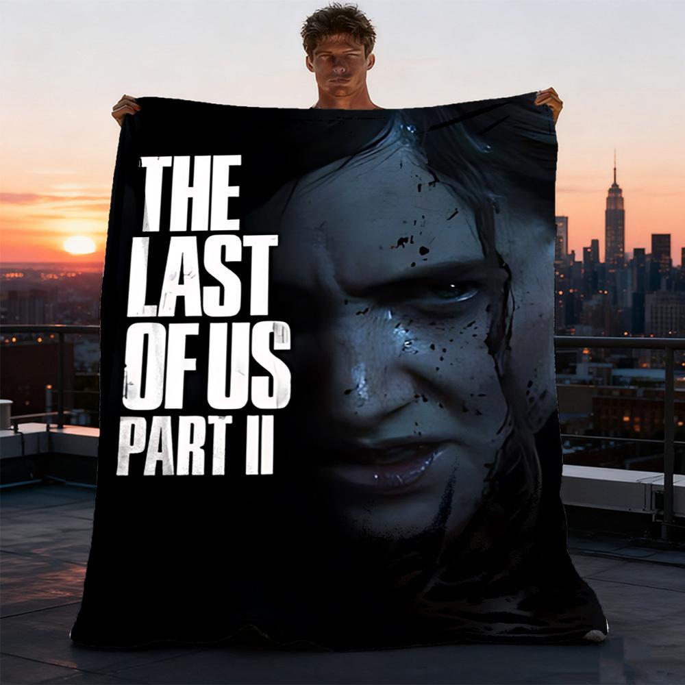 1pc The Last of Us Part Outdoor Flannel Blanket, Cozy & Warm Soft Te Playful Design, Napping Camping,