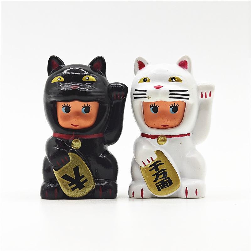 Baby Doll Blind Box Cos Lucky Cat Fuji Mountain Cherry Blossom Design Action Figure Toy For Fans Gift