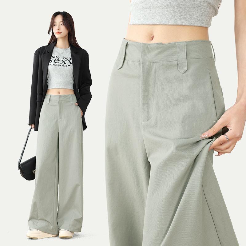 Women High Waist Wide Leg Cutting Cargo Pants