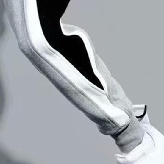 Большие размеры мужские спортивные брюки контрастного цвета с резинкой на щиколотке, свободные брюки с завязками на резинке и карманом для ежедневных упражнений