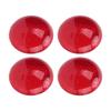 4PCS Red Reflector Round 3Dimensional ABS Decoration Protection Decal for Automobile Motorcycle