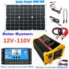 12V To 110V/220V Solar Panel System 12V Solars Panels Battery Charge Controller 4000W Solar Inverter Complete Power Generation