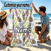 Custom Name Personalized Labubu Print Beach Towel, for Trip Camping Beach Party Home Decor, Birthday Gift for Family & Friends