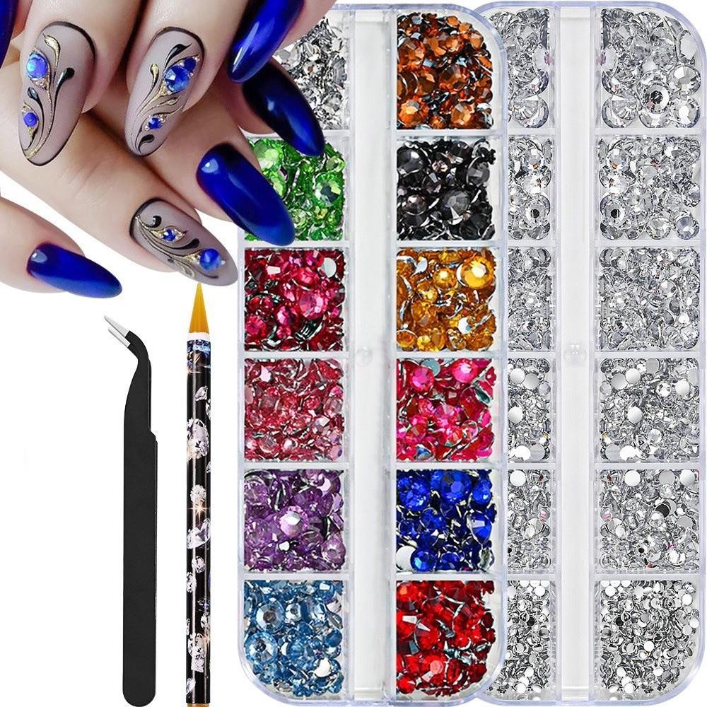 Multicolor Resin Rhinestone Kit DIY Decoration Glitter Finish Flatback Gems 3D Diamond Art Diamond Art for Glasses Decoration