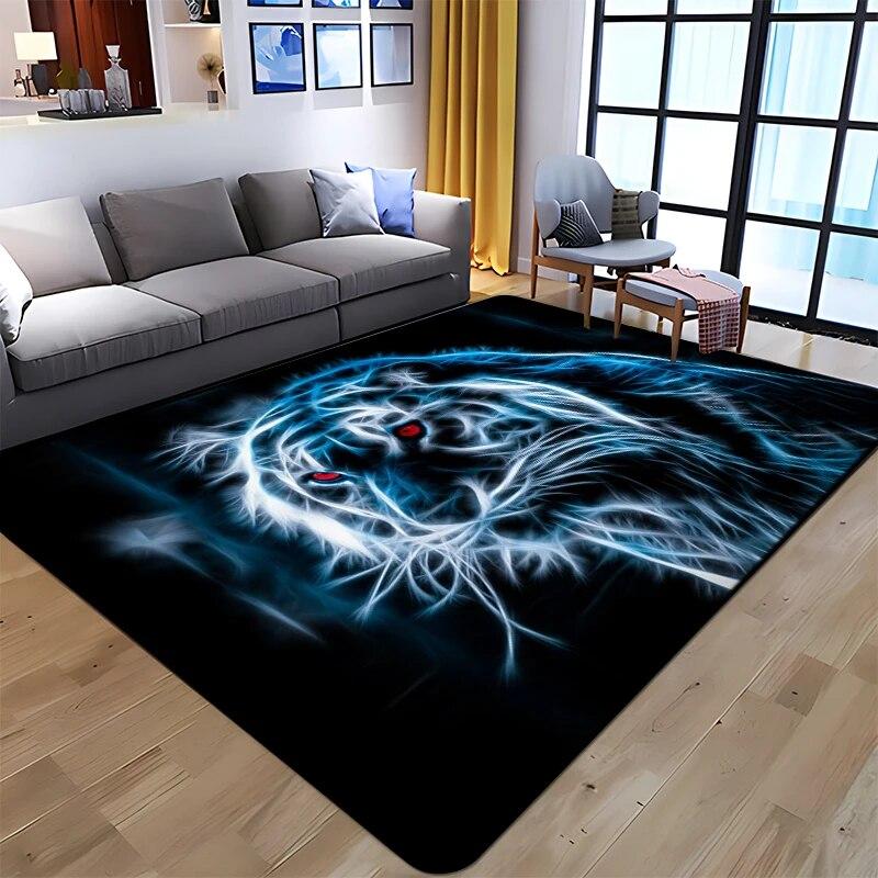 3D Printing Tiger Beauty Printed Carpet for Living Room Non-Slip Area Rug Bedroom Modern Home Decoration Yoga Mat Dropshipping