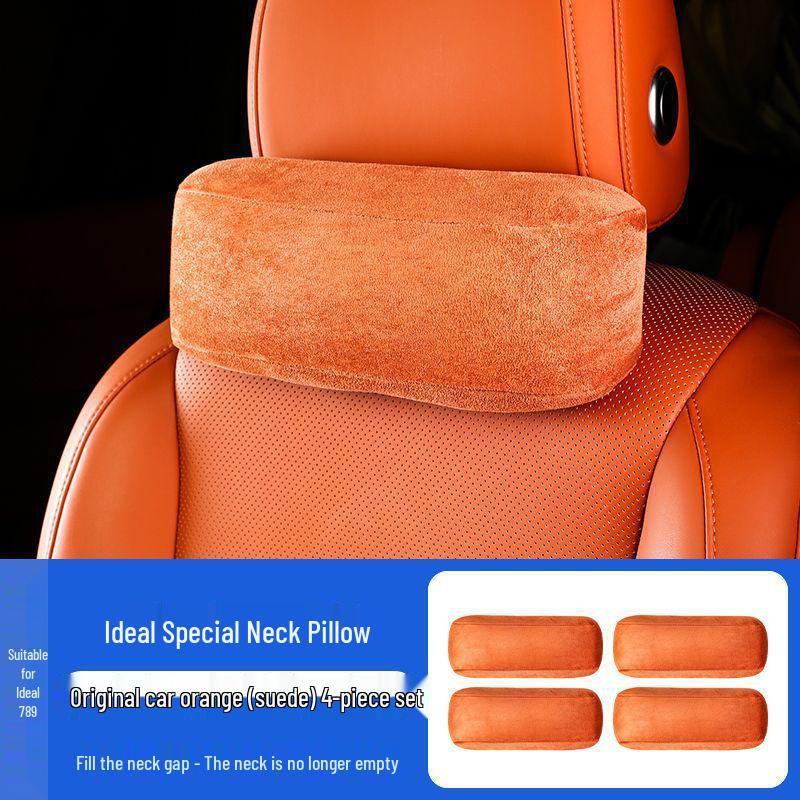 Headrest, Neck & Lumbar Support Pillow Set for Car Interior: L6/L9 Headrest, L8 Neck, L7 Lumbar, MEGA Neck Decor