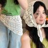 Аксессуары для волос Платок для волос Треугольные повязки с вырезами Стильный вязаный платок для головы Повседневное ношение