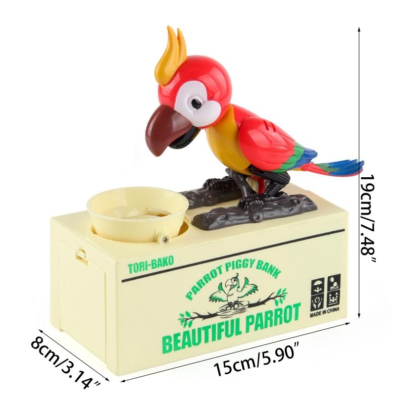 Красивый попугай, копилка для монет, копилка для детей, взрослых, мальчиков, девочек, Рождество, день рождения, Новый год X3UC