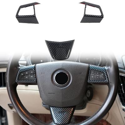 Для Cadillac CTS 2008 2009 2010 2011 2012 2013 автомобильные аксессуары из углеродного волокна, украшение на руль, накладка, наклейка