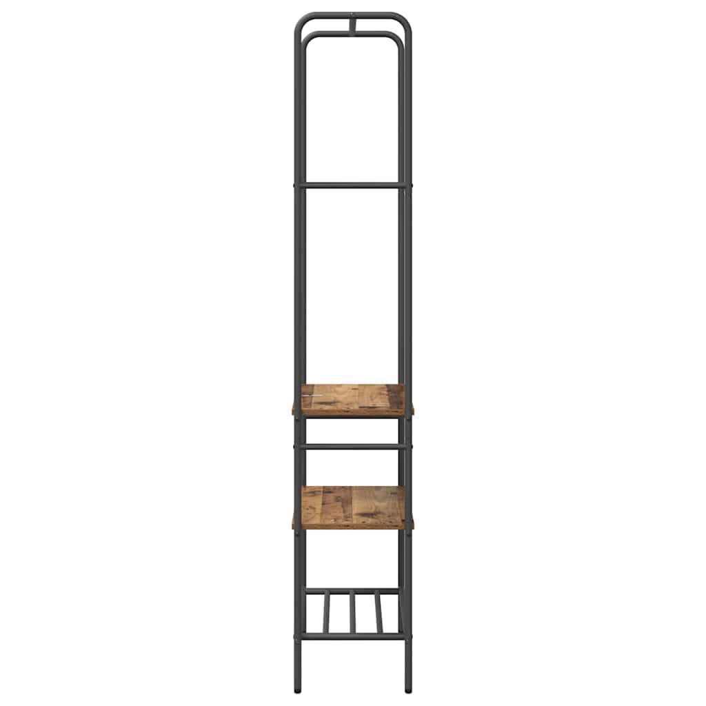 Clothes Rack with Shelf Rustic Wood Look 60 x 30 x 171 cm Engineered Wood