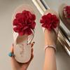 New Summer Fashion Outerwear Flat Heel Thick Sole Platform Sandals Korean Style Flower Beach Women's Slippers
