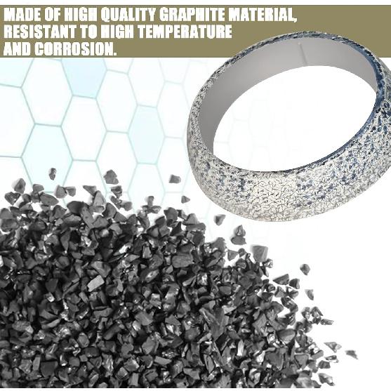 2.5inch/65MM Exhaust Manifold Gasket Seal Manifold Donut Leakproof Muffler Flange Gasket, Graphite Construction Donut Gaskets Seal Muffler Ring