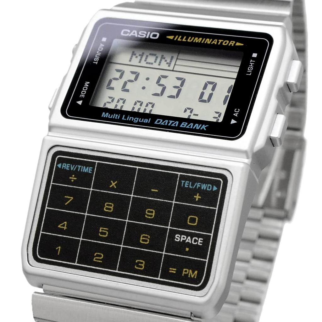 Casio DATA BANK Digital Watch DBC-611-1 Men's Silver X Black Overseas Model [Item]