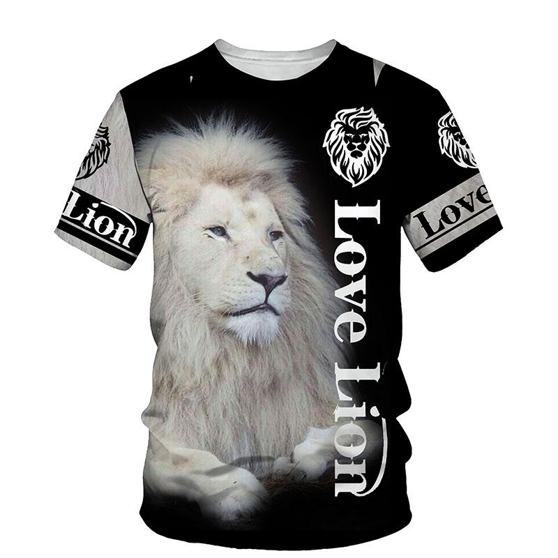 Lion King Printed Men's T-shirt 3d Printed Summer New Crew Neck Short Sleeve T-shirt Top Trend Style Men's Clothing Fashion Casual T-shirt