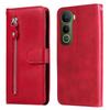 For vivo Y400 5G PU Leather Cases with Zipper Pocket Wallet Phone Cover Stand