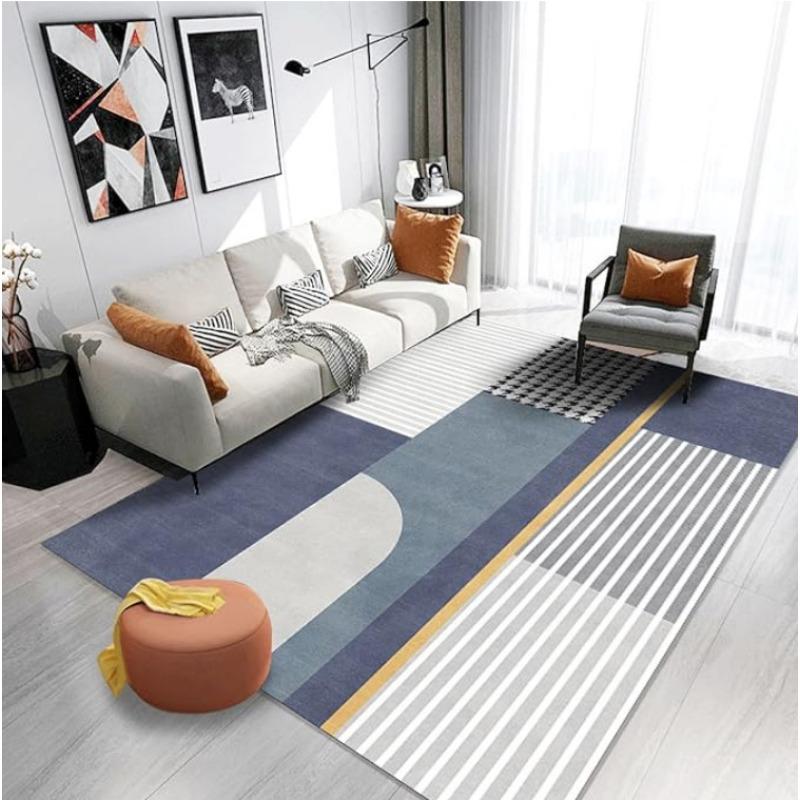 Modern Minimalist Geometric Living Room Carpet Home Bedroom Bedside Carpet Large-area Carpet Mat