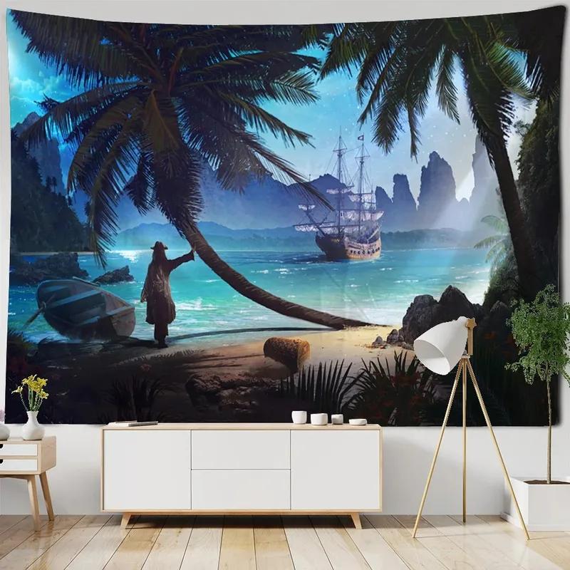 Волшебный лесной замок узор гобелен украшение для дома гобелен спальня гостиная гобелен