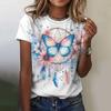 Summer Dreamcatcher 3D Print T-Shirt Women's Street Casual Retro Y2K Short Sleeve Crew Neck Top