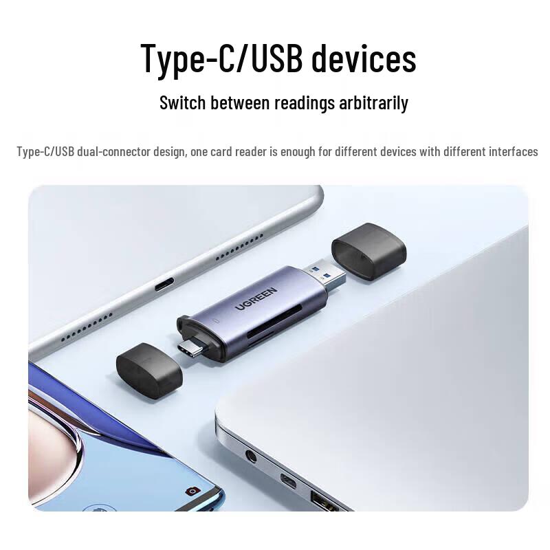 Ugreen USB3.0 Type-A & Type-C SD/TF Card Reader