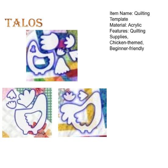 Шаблоны для лоскутного шитья в виде курицы, шаблоны для шитья из акрила в форме курицы, аксессуары для лоскутного шитья в виде курицы для любителей рукоделия, подарок