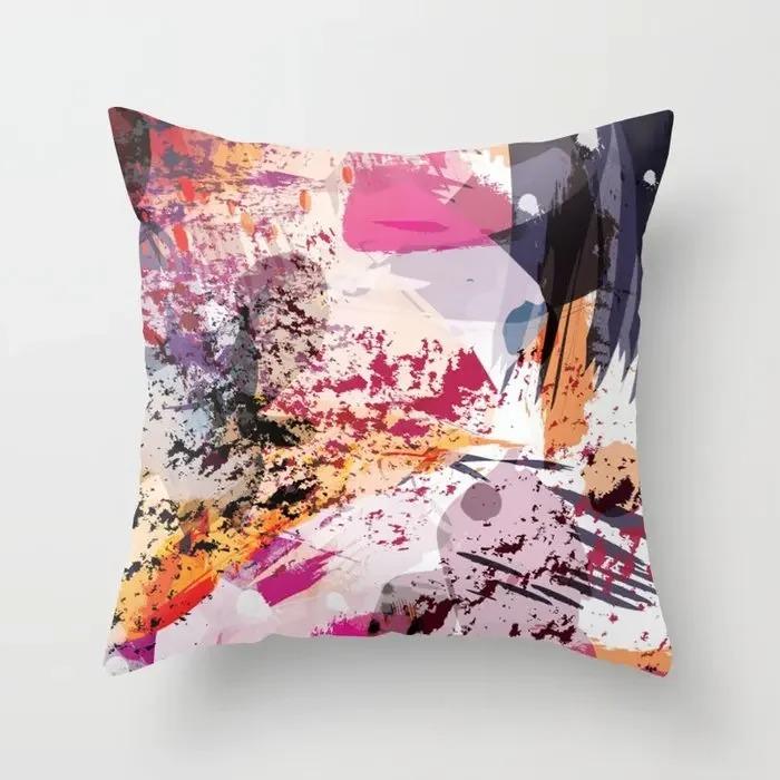 Модная абстрактная синяя наволочка для подушки автомобиля, чехлы для дивана