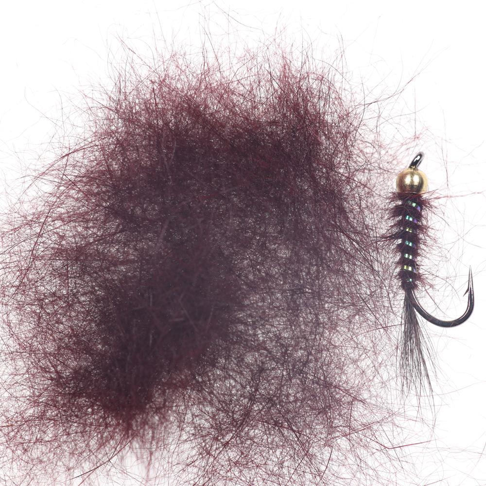 Bimoo Squirrel Hair Fiber Natural Dubbing Fiber for Nymph Scud Streamers Fly Tying Material Orange Green Olive Black Gray 1 Pack