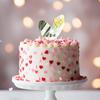 5 шт. акриловые украшения для кексов Love You на свадьбу, подарок, день рождения, в форме сердца, золотые украшения для десерта, торта