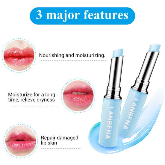 LANBENA Гиалуроновая кислота Длительное увлажнение Уменьшение мелких морщин Бальзам для ухода за губами