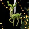 Блестящие рождественские украшения Зеленые украшения в виде бабочки/звезды/оленя с пайетками Подвесные украшения для рождественской елки для праздничного дома
