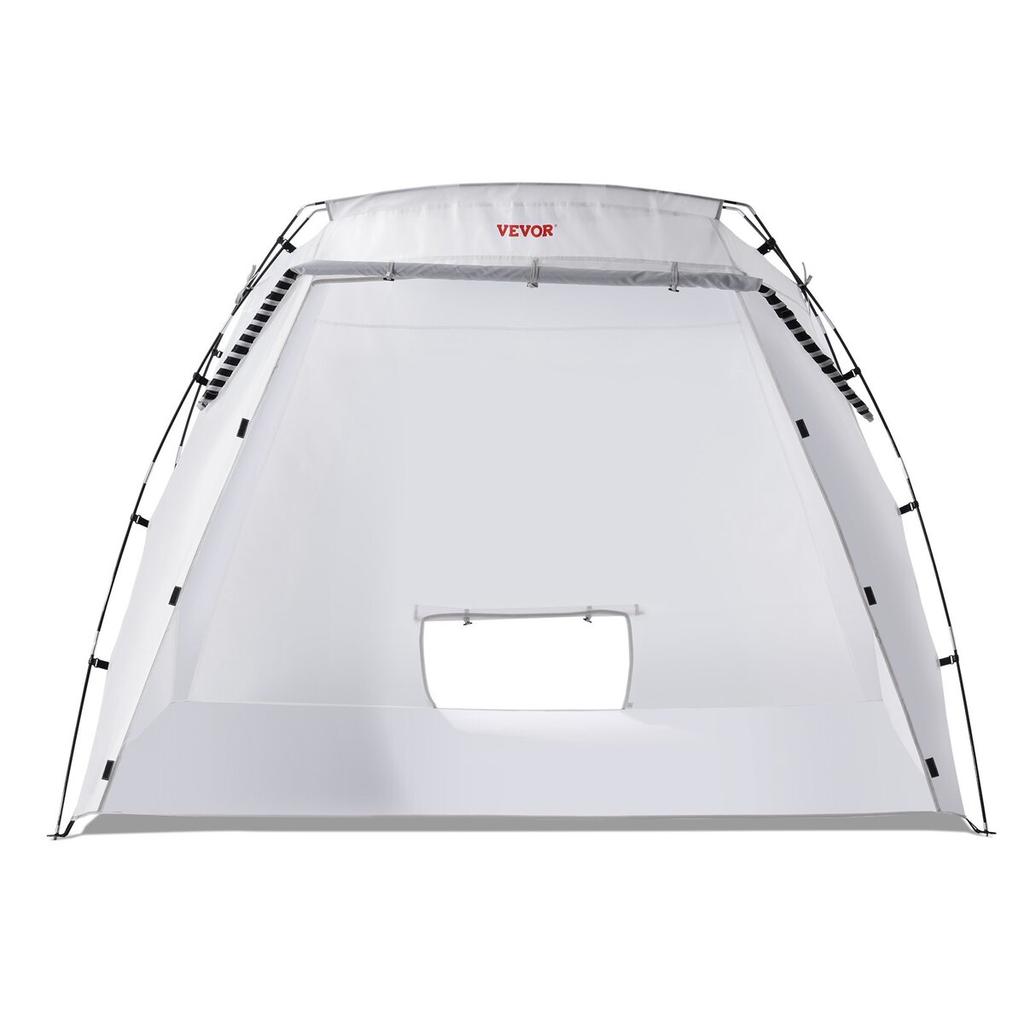 Spray Paint Shelter, 7.5x5.2x5.2ft Portable Spray Paint Tent with Built-In Floor & Mesh Screen, Foldable Pop Up Paint Booth for Furniture Large DIY
