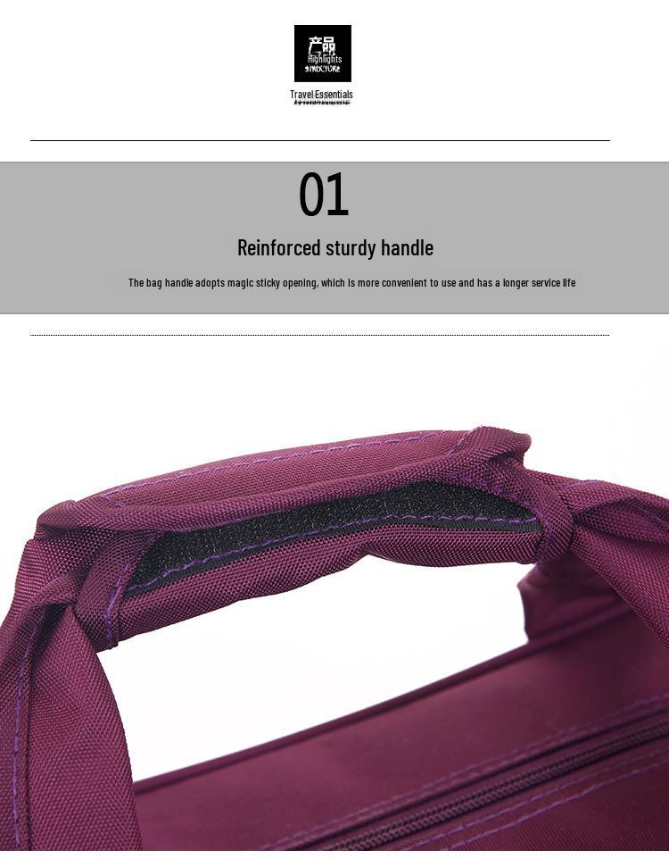 Складная сумка для багажа из ткани Оксфорд большой вместимости: Портативная дорожная сумка на колесиках 20/24 дюйма