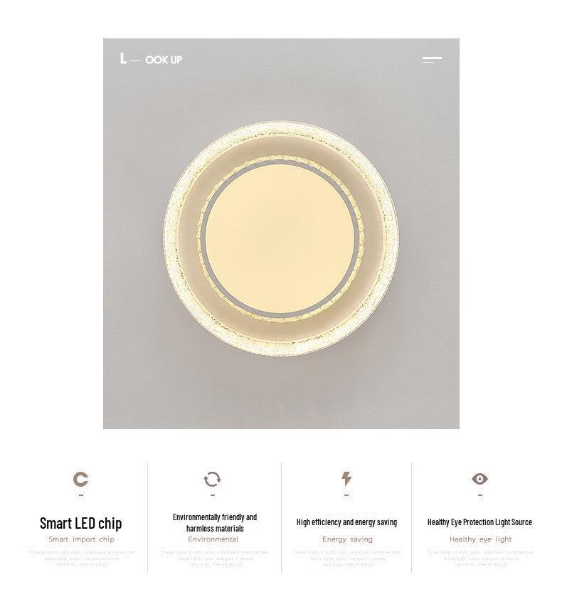 Modern Minimalist Ceiling Light for Living Room, Bedroom, Study, or Dining Room - Round and Super Bright