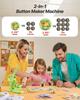 VEVOR Button Maker Machine, 58 mm / 75 mm 2-in-1, Plastic Pin Maker with 200 pcs Button Parts, Circle Cutter and Magic Book