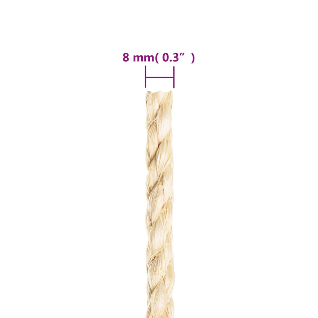 Sisal Rope 100percent Sisal 8 mm 25 m