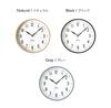 KATOMOKU plywood clock 19, gray, km-111GRRC, wall clock with continuous second hand, 30.4cm diameter (radio-controlled clock)