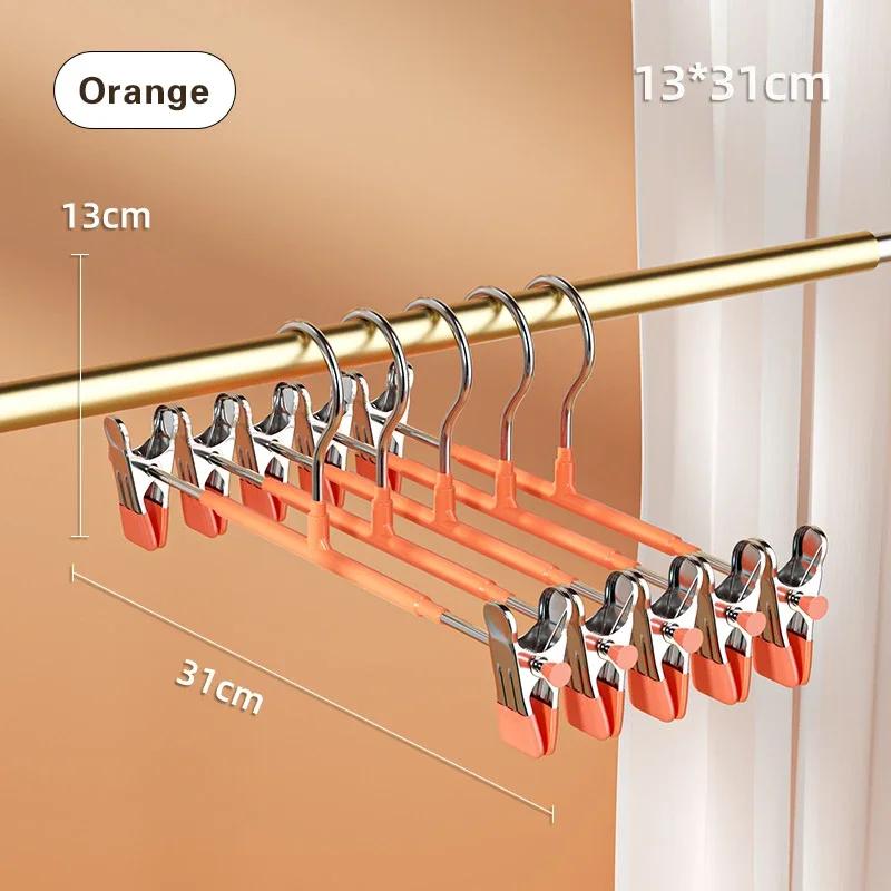 5 шт. ветрозащитная металлическая вешалка для одежды, домашних брюк, пальто, нескользящие сушильные вешалки с регулируемыми зажимами, органайзер для хранения в шкафах