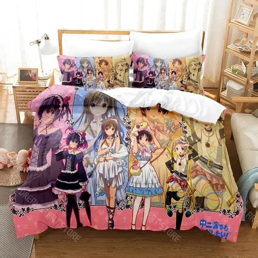 3D Print Love Chunibyo Other Delusions Bedding Set Single Twin Full Queen King Size Bed Set Adult Kid Bedroom Duvetcover Sets