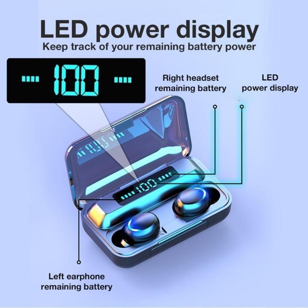 QUEED Беспроводные наушники 9D HIFI Bluetooth 5.0 CVC8.0 с зарядкой и шумоподавлением