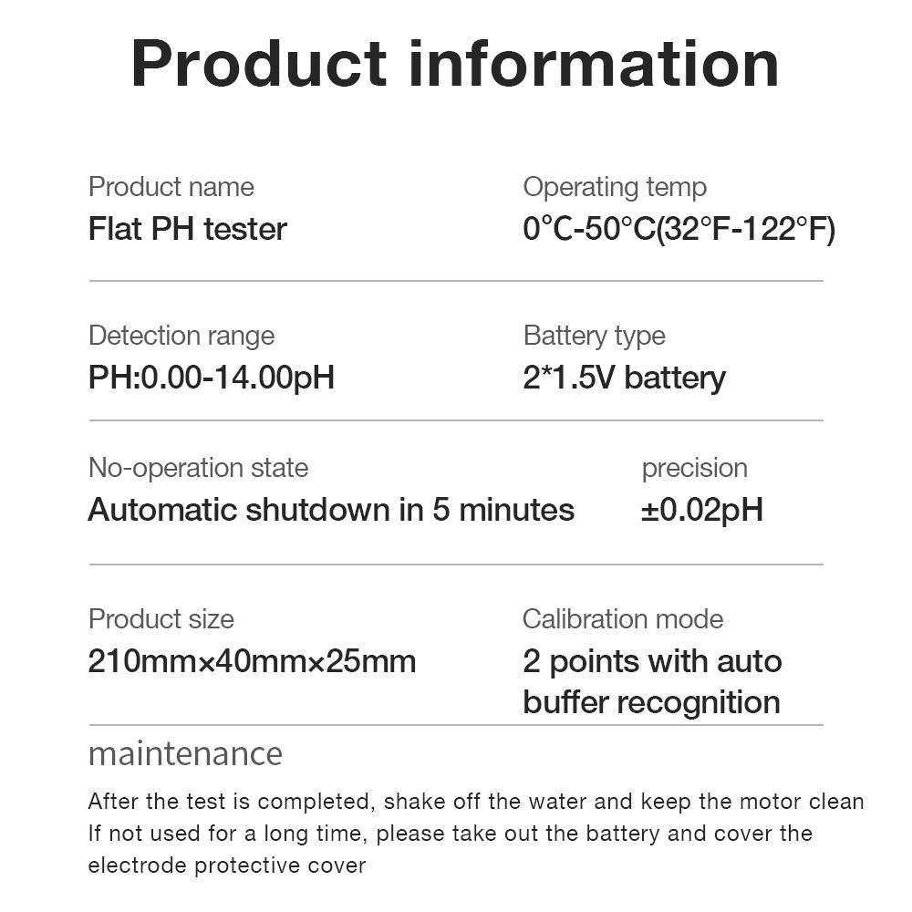 High Accuracy Food PH Meter 0.00~14.00pH Temp pH Tester Sensor Surface Acidity Analyzer for Meat Canning Cheese Dough Skin