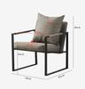 Nordic Italian Light Luxury Wrought Iron Sofa Chair for Small Apartments