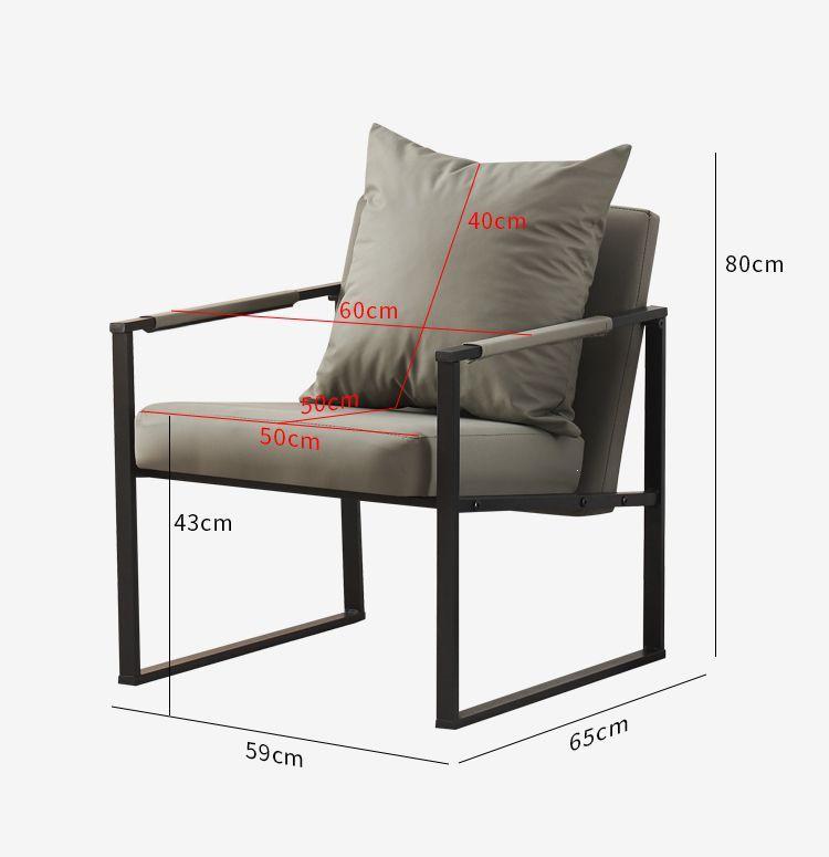 Nordic Italian Light Luxury Wrought Iron Sofa Chair for Small Apartments